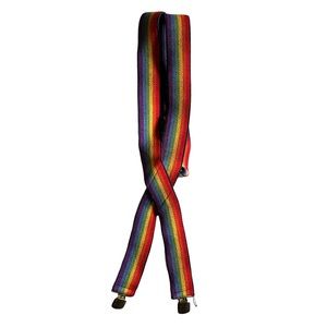 Old skool pair of rainbow pride lgbtq suspenders